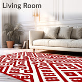 Modern Interlocking Medallion with Nordic(Red)