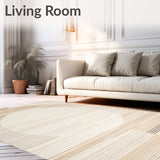 Beige Half Round Featuring Anti Slip Bottom and Supportive Cushioning(Beige)