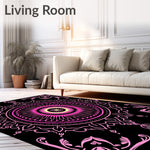 Celestial Starburst with Intricate Floral Motifs (Black) - ODIKA