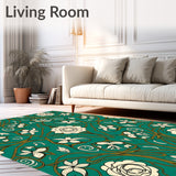 Enchanted Garden Blossom Mystical Tapestry(Teal)