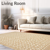 Durable Non Skid Pad with Textured Interwoven Basketweave Design(Beige)