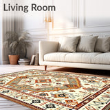 Southwestern Medallion Geometric in Multi Beige Tones(Beige)