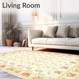 Heritage Collection Oval with Traditional Floral Lattice(Beige)