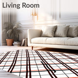 Festive Tartan Welcome with Holiday Stripes(Black)