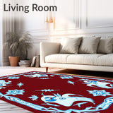 Magical Winter Assembly with Crystalline Snowdrift Borders(Red)