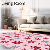 Snowflake Crystalline Winter Holiday Festive Area(Pink)