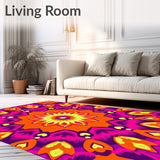 Kaleidoscope Burst Bright Holiday Throw(Orange)