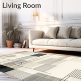 Contemporary Boho Collection With Abstract Geometric Design(Beige)