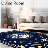 Enchanted Lunar Eclipse Constellation Magical Starry Artwork(Navy Blue)