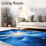 Geometric Galaxy Cosmic Design Blue and Silver(Blue)