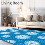 Whimsical Winter Wonderland Interlocking Snow Crystal Tapestry(Blue)