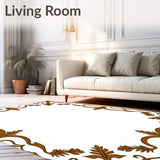 Artisan Rococo Lattice with Ornamental Filigree and Stylized Leaf Accents (Brown)