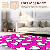 Interlocking Hearts Motif with Playful Polka Dot Accents and Artistic Flair (Pink)