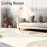 Elegant Beige Cream with Swirling Abstract Design(Beige)