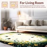 Enchanted Garden With Firefly Cricket Bumblebee Artwork(Green)