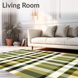 Tartan Inspired Checkerboard with Interlocking Blocks(Green)