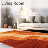 Harvest Time Abstract Area with Warm hues of Orange and Brown(Beige)