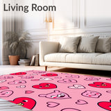 Kawaii Floor Covering with Cute Character (Pink)