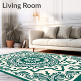 Elegant Medallion Symmetrical Floral (Green)