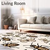 Eclectic Bug Tufted with Vintage Scientific Illustrations (Ivory)