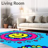 Joyful Expression Floral Daisy Chain Artistic Accent (Blue)