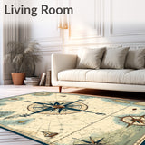 Maritime Explorer Half Round Artistic Compass Navigation(Blue)