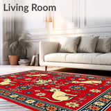 Ancestral Feline Celebration Semicircular Entryway(Red)