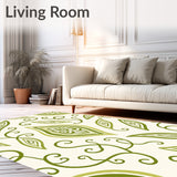 Ethereal Paisley Mosaic Abstract Swirl Watercolor(Green)