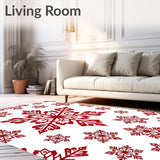 Festive Snowflake Wonderland Decorative Hallway Accent(Red)
