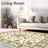 Elegant Medallion Design Non Slip for Any Space(Beige)