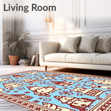 Joyful Cat and Reindeer Friends with Interlocking Snow Village Scene(Blue)