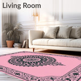 Sophisticated Bordered Medallion Vintage Inspired Arrangement (Pink)