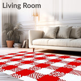 Holiday Inspired Buffalo Check With Crisp Contrast(Red)