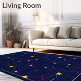 Constellation Map Starfield Design with Celestial Navigation Points (Blue)