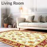 Elegant Floral Area Design for Rustic Decor(Beige)