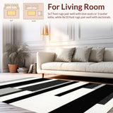 Chic Monochrome Striped for Trendy Home Aesthetic(Black)