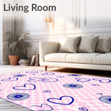 Preppy Checkered Design with Playful Daisies and Contrasting Outlines (Pink)