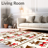 Joyful Reindeer Parade with Ribbon Bow Accents Celebration(Brown)