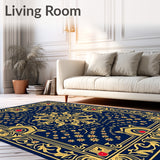 Artisan Day of Remembrance Cat Mask with Wildflower Flourish(Blue)