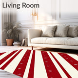 Cane Striped Festive Accent with Peppermint Swirls(Red)