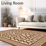 Interlocking Lattice with Motif Accents(Brown)
