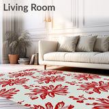 Vintage Inspired Winter Motif With Holly Leaf Accents(Red)