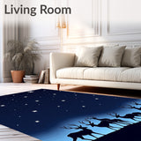 Reindeer Welcome with Starry Night Sky Background(Blue)