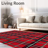 Joyful Yuletide Tartan Seasonal Entrance Greeting(Red)