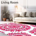 Bloom Enchanted Garden Motif Contemporary Design (Red) - ODIKA