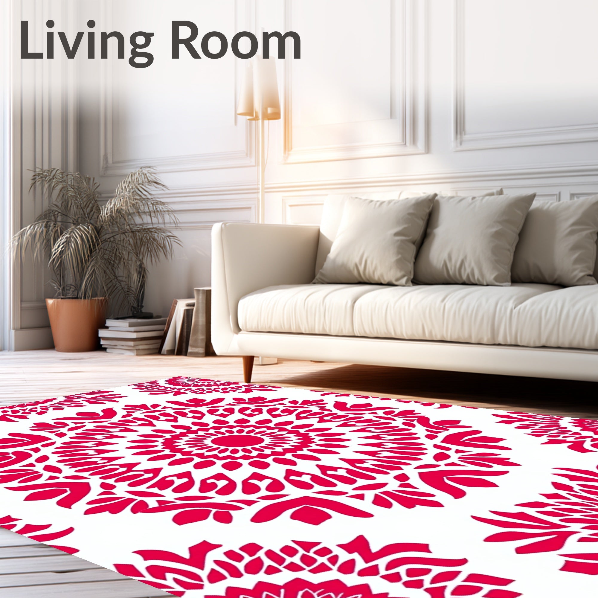 Bloom Enchanted Garden Motif Contemporary Design (Red) - ODIKA