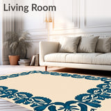 Luxurious Bordered Blossom Decorative Entryway Jewel (Beige)