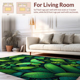 Ultra Soft Area Rug, Non Slip, Stain Resistant, Washable Area Rugs for Living Room, Bedroom, Modern Dark Green Insect Pattern Living Room Rug(Green)