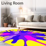 Abstract Watercolor Splash Contemporary Art(Yellow)