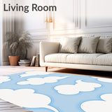 Cumulus Dream Shag with Whimsical Sky Motifs(Blue)